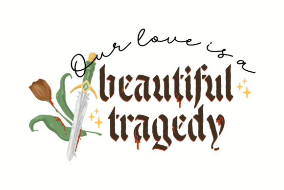 Beautiful Love Tragedy: A Gothic Graphic Asset for Creative Content