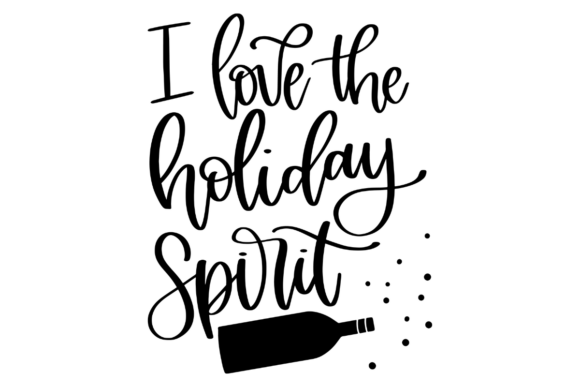 Christmas Wine Quote Graphics for Festive Branding and Crafts