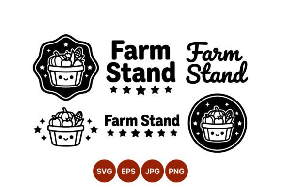 Farm Stand Cute Basket Vector: A Versatile Illustration for Digital Sellers