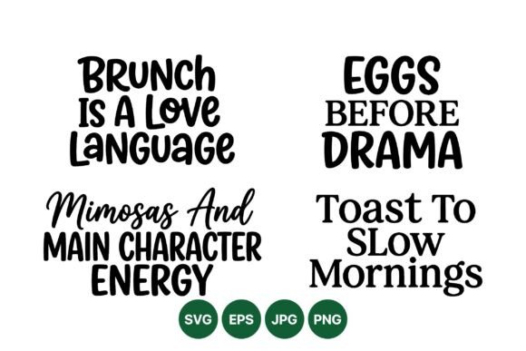 Funny Brunch Quote SVG Designs: A Playful Graphic Asset for Content Creators