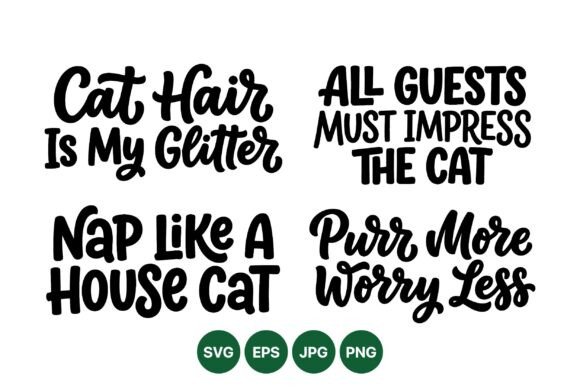 Funny Cat Quote SVG Designs for Local Business Branding and Packaging