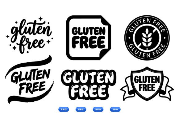 Gluten Free Label Vector Set for Crafts and Graphics