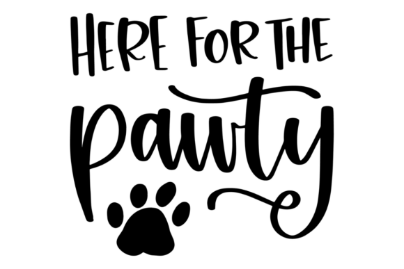 Here for the Pawty: A Versatile Graphic Design Asset for Crafters and Handmade Businesses