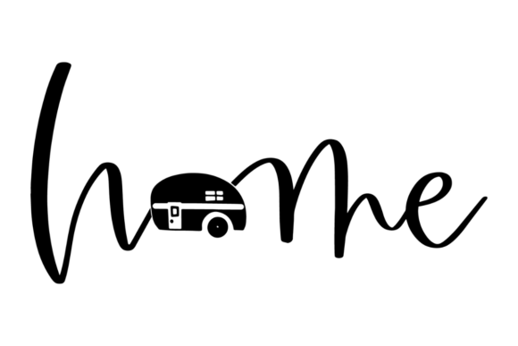 Home Camper SVG: A Minimalist Graphic for Crafts and Creative Projects