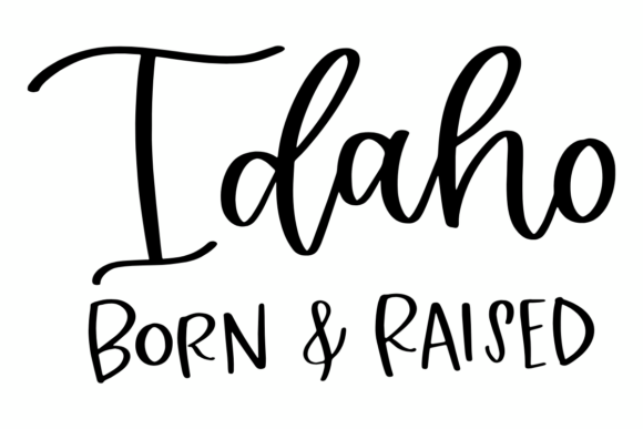 Idaho Born and Raised: A Versatile Graphic Design Asset for Crafts