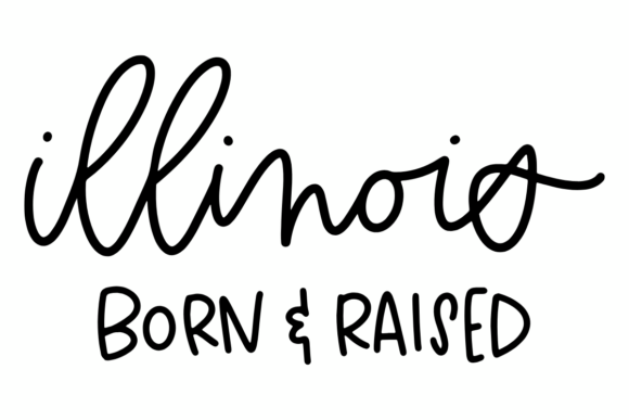 Illinois Hometown Pride: A Graphic Design Asset for Crafts and Local Business Branding