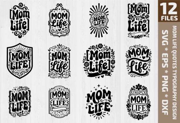 Mom Life SVG Bundle: A Stylish Graphic Design Asset for Crafting
