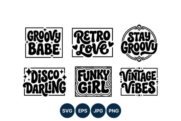 Retro Groovy Babe Funky Girl Lettering: A Bold Graphic for Crafts and Merch
