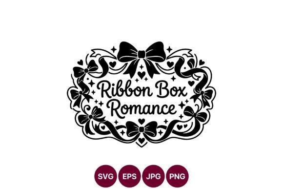 Ribbon Box Romance Bow Vector: A Versatile Graphic Design Asset for Modern Branding
