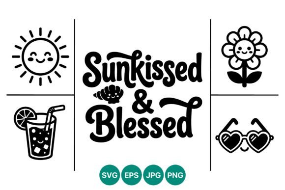 Sunkissed and Blessed Vector Art: A Versatile Illustration for Summer Campaigns